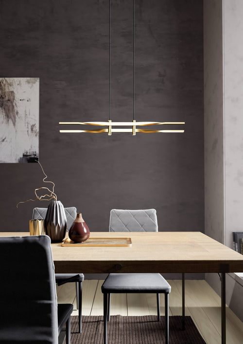 EGLO hanglamp Colmeal - led - 76 cm - goud/wit - vtwonen shop