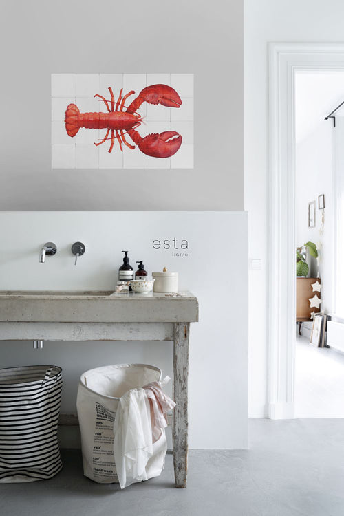 ESTAhome muursticker kreeft rood - 70 x 46.5 cm - 159035 - vtwonen shop