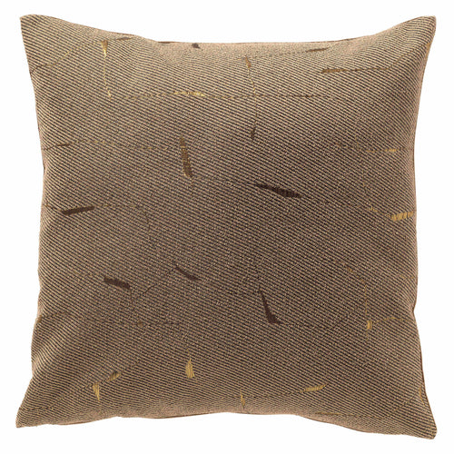 GIDON - kussenhoes 45x45 cm - gouddraad - Sepia Tint - bruin, goud