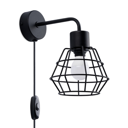 Sollux Lighting Wandlamp SUBA zwart - 15x23x23cm