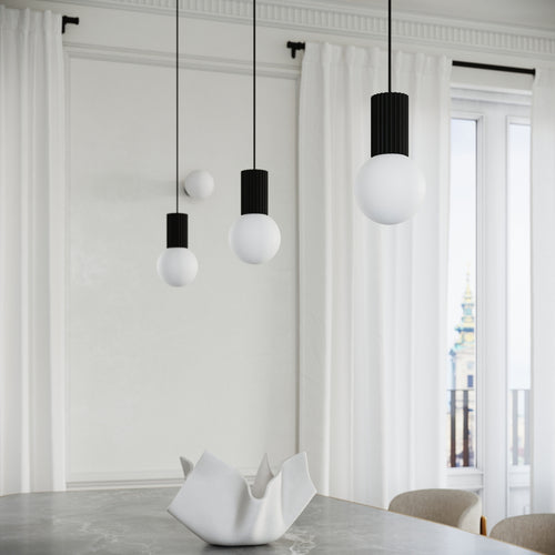 Sollux Lighting Hanglamp HALO 3P zwart - 25x25x125cm