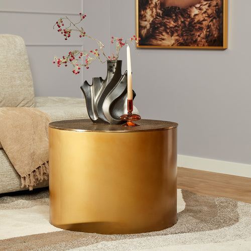 StarFurn Salontafel Fiore - Rond Goud - 60x60x45cm