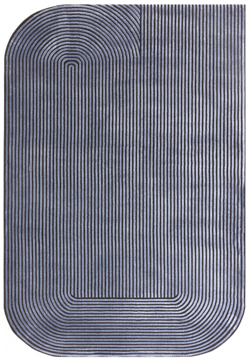 Vloerkleed Easy Living Kuza Shape Black/Navy 160x230 cm - vtwonen shop