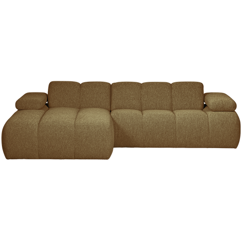 WOOOD chaise longue links Mojo - Bouclé - Geel/Bruin Melange - vtwonen shop