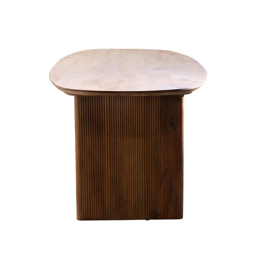 Giga Meubel Eettafel Aya - Deens Ovaal - Mangohout - Naturel - 210cm