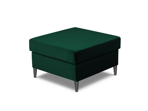 Cosmopolitan Design Poef Kyoto flueel, flessengroen - 70x70x45cm