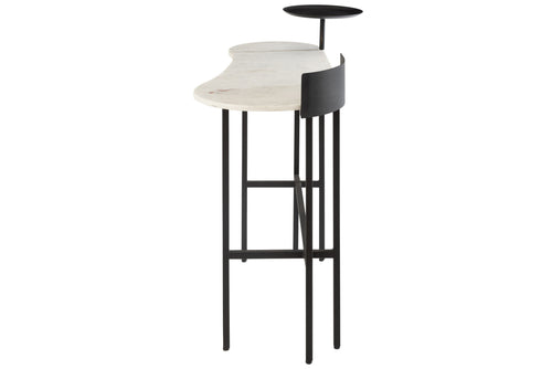 J-Line console Marmer - steen/ijzer - wit/zwart - vtwonen shop