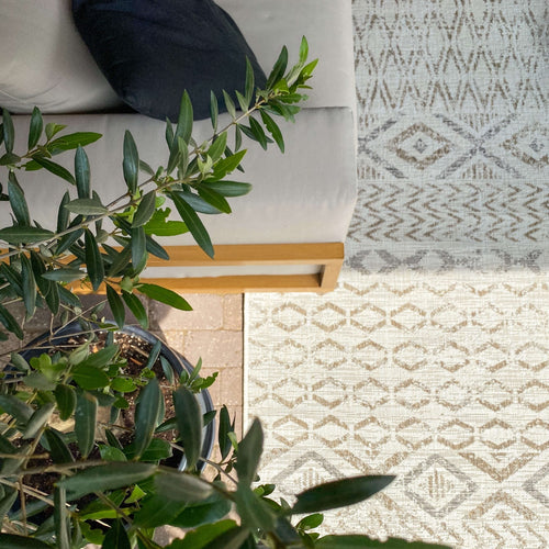 Mrcarpet buitenkleed Asti - wit/aand/antraciet - 200 x 290cm