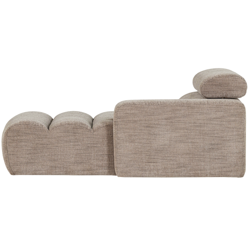 WOOOD chaise longue element arm rechts Novi - Polyester - Naturel Melange - 86x109x173 - vtwonen shop