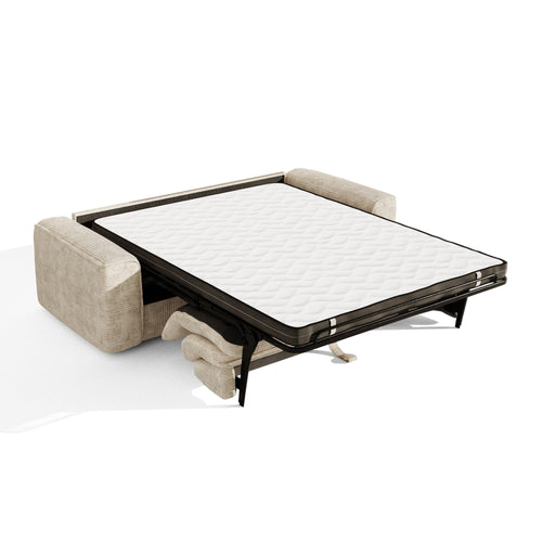 Premium Interiors - Snel uitklapbare slaapbank COMO - corduroy beige 236cm