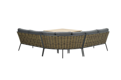 Bali lounge-diningset - 4-delig - natural rotan - mystic grey - vtwonen shop