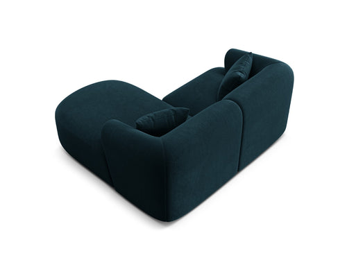 Cosmopolitan Design Modulaire hoekbank rechts Campi 3-zits, flueel diepe olie - 156x180x70cm