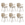 Furnhouse eetkamerstoelen armleuning Sofia - Grijs - Stof (Bouclé) - Set van 6