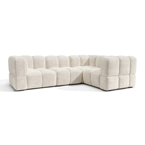 Sia Home - Modulaire hoekbank (rechts) NUBI - getextureerd fluweel  256cm