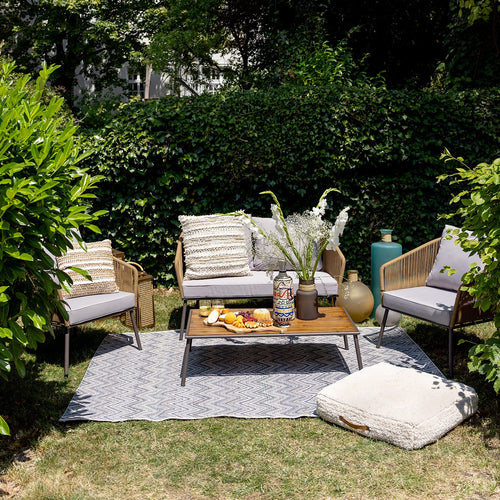 Kare Design Tuinmeubilair Elba 4-Zits bruin