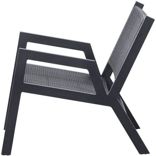 WOOOD tuin fauteuil met armleuning Pem - Aluminium - Zwart - Set van 2 - vtwonen shop