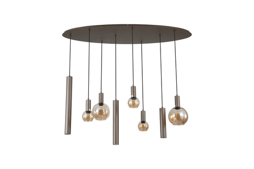 Searchlight hanglamp Lyon - 8 lichts - 140  x 120   cm - brons