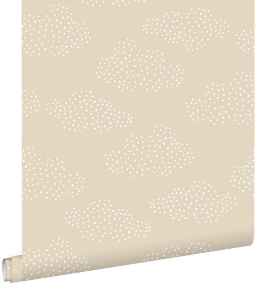 ESTAhome behang wolkjes beige - 53 cm x 10.05 m - 139515