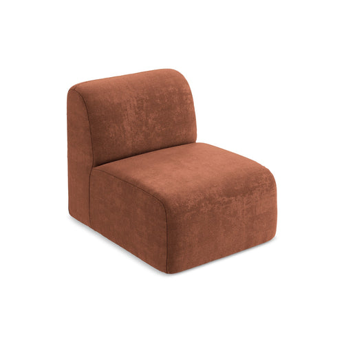 LaMiaSofa Bankmodule midden Cervo - chenille stof - terracotta - 70x94x75