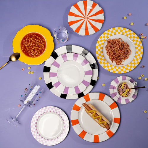 Kare Design Borden Harlequin Ø27cm oranje (6/set)