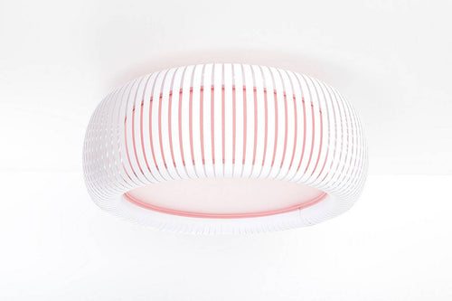 bpskoncept plafondlamp Oblo - wit en roze kunststof - diffuser