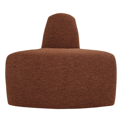 WOOOD eetbank hoek rond rugleuning Mojo Base - Bouclé - R.bruin - 83x76x76