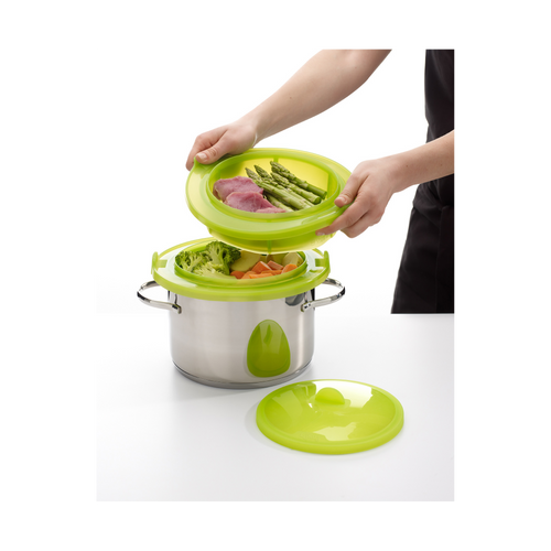 Lékué Magnetron Stoompan Stapelbaar, Siliconen