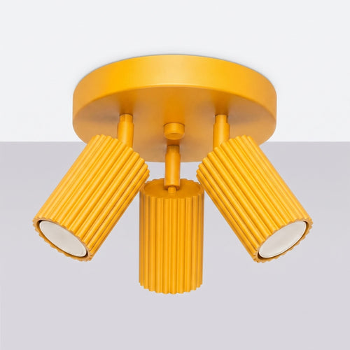 Sollux Lighting Plafondlamp KARBON 3P geel - 19,5x19,5x18cm