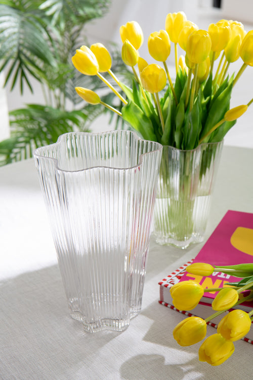 J-Line vaas Clara - glas - transparant - small - Ø 15 cm - vtwonen shop