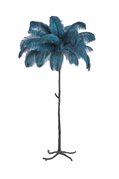 Light & Living vloerlamp FEATHER - blauw - Ø95x180cm