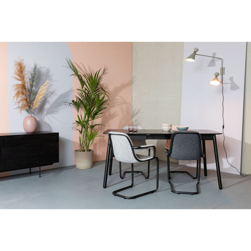 Zuiver Thirsty Eetkamerstoelen armleuning Grijs - Set van 2