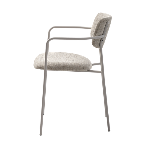 Olivine Chase Metalen Eetkamerstoel Lichtgrijs Gemêleerd - vtwonen shop
