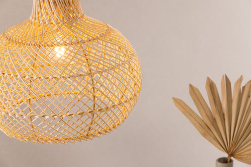 Rebellenclub Hanglamp Glen - ø35cm - Naturel Rattan - vtwonen shop