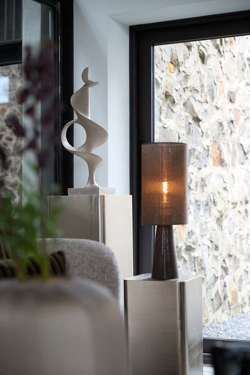 Light & Living tafellamp MICKY - Ø20x58cm - bruin