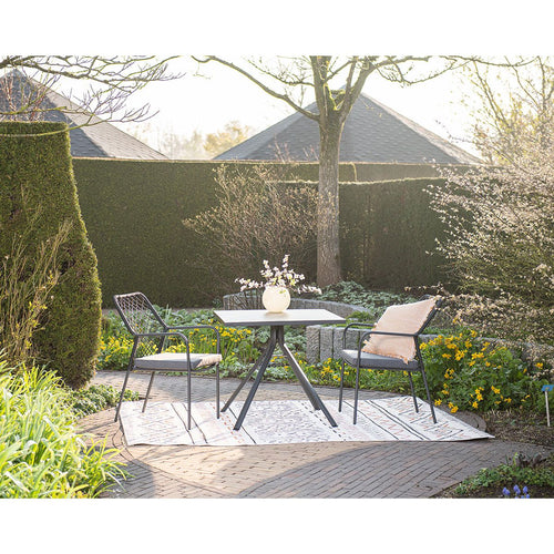 Dido dining fauteuil - carbon black - rope zwart  - mystic grey