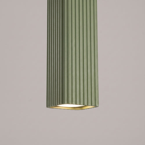 Sollux Lighting Hanglamp RAYO 1 olijfgroen - 8x8x118cm