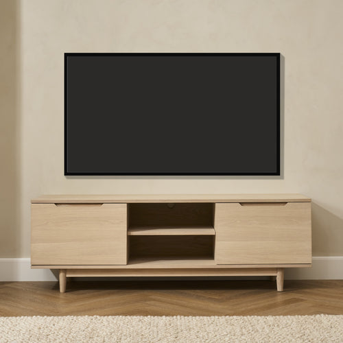 Furnhouse tv-meubel Kerteminde - Witte olie - MDF, eikenfineer - 45x160x53