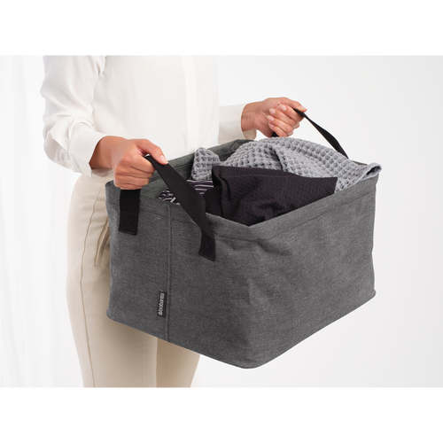 Brabantia Wasmand Opvouwbaar - 35L - pepper black - vtwonen shop