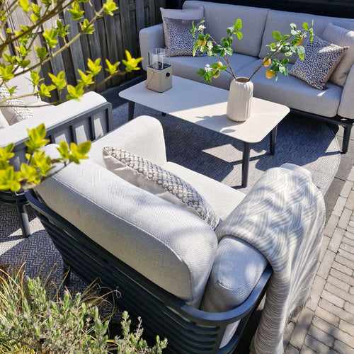 Garden Impressions loungeset Sentosa donker grijs 4-delig - vtwonen shop