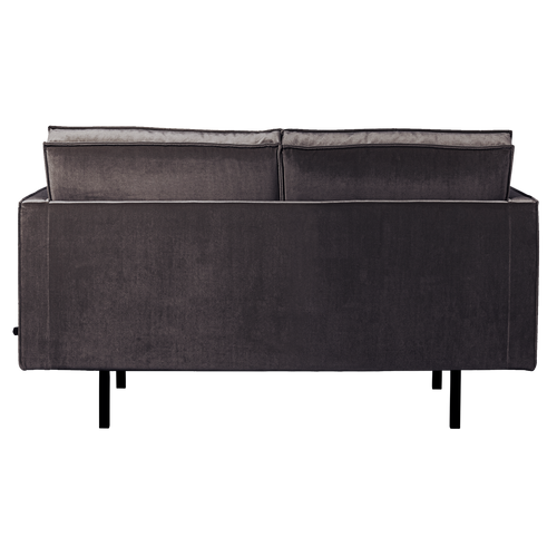 WOOOD 2-zits bank Rodeo - Velvet - Antraciet - 85x150x86