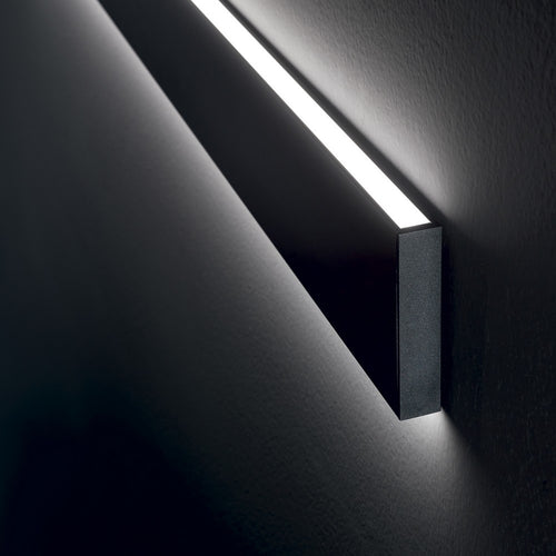 Decoratieve Lineair Geïntegreerde LED Wandlamp Zwart, 3000K