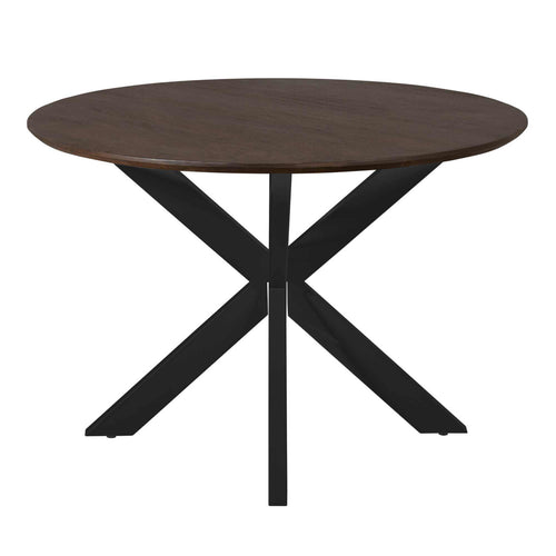 StarFurn Eettafel Madison - Deens Ovaal Bruin/Zwart - 110x110x76cm