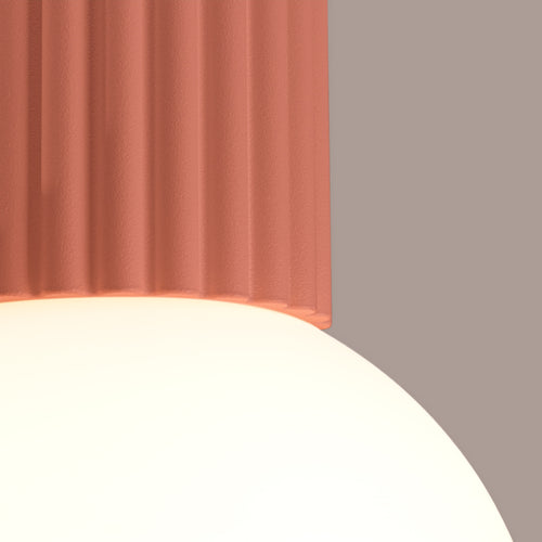Sollux Lighting Plafondlamp HALO perzik IP44 - 12x12x21cm