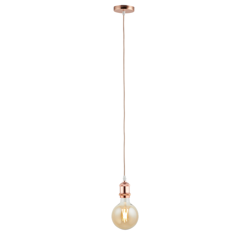Lighto | Pendel Rosé Goud | Inclusief Lichtbron Goud | Vintage | 1.5m Snoer | Met Plafondkap - vtwonen shop