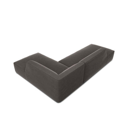 Cosmopolitan Design - Modulaire hoekbank rechts Siena 4-zits, flueel donkergrijs - 180x273x69cm