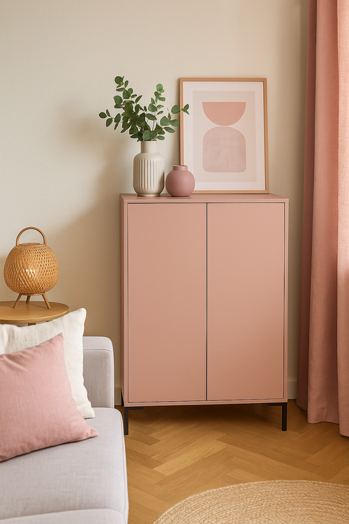 Multifunctioneel opbergmeubel roze - vtwonen shop