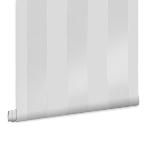 Laura Ashley Vliesbehang - Lille Pearlescent Stripe Silver