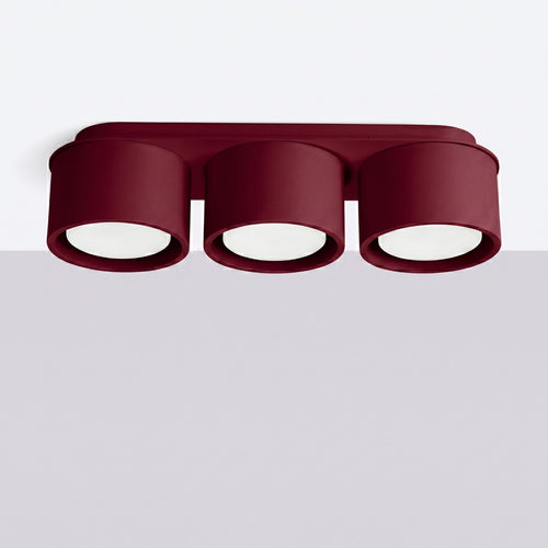 Sollux Lighting Plafondlamp MODO 3 bordeaux Gx53 - 32,4x10,4x8,2cm