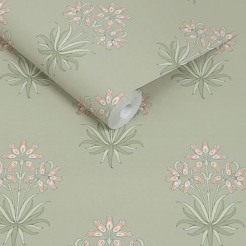 William Morris at Home Vliesbehang - Hyacinth Flower Peony & Sage