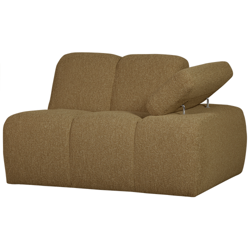 WOOOD 1-zits bank met arm rechts Mojo - Bouclé - Beige - 74x120x97 cm - vtwonen shop